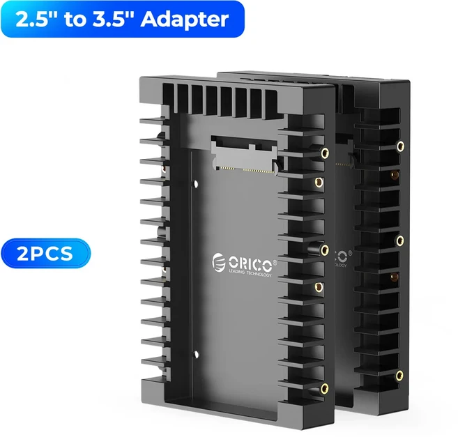 ORICO 2.5 SSD SATA - 3.5 하드 드라이브 어댑터 내부 드라이브 베이 컨버터 장착 브래킷 7 / 9.5 / 12.5mm, 01 2PCS, 01 China