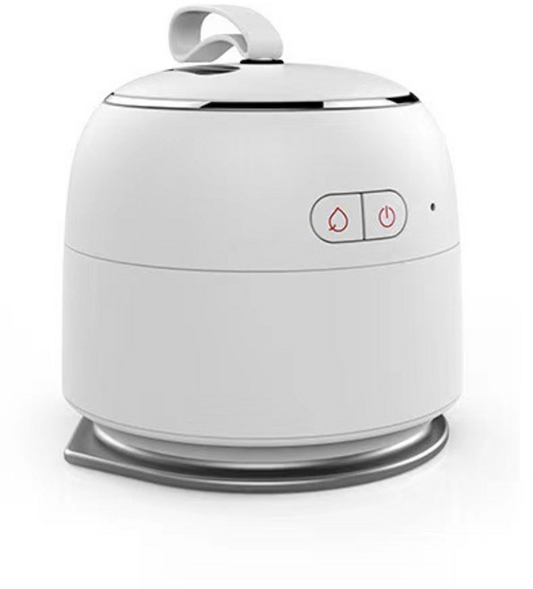 [여행 필수품] ZITONG 무선 USB 충전식 미니 핸디형/스탠드 스팀다리미 (파워 뱅크로 사용 가능), 펄 화이트