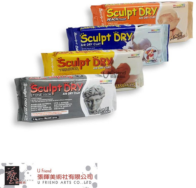 Mungyo Sculpt Dry 免燒陶土, 1個, 250g 白色 超取總重5Kg內