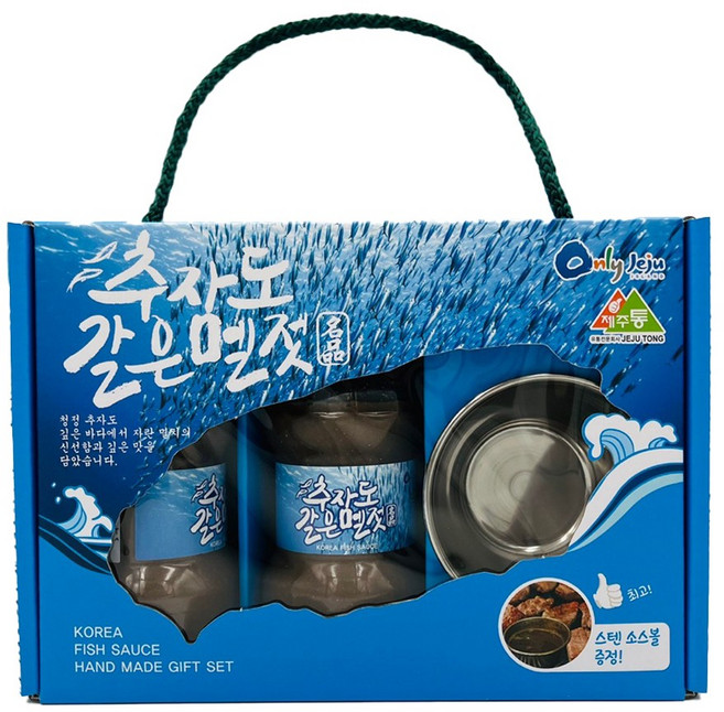 제주 추자도 갈은 멜젓 선물세트 휴대용 캠핑용 삼겹살 소스 국산양념, 2개, 150g
