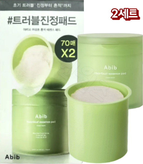 아비브 어성초 흔적 에센스 패드 클리어터치 70매 본품 + 리필 70매 기획세트, 4개