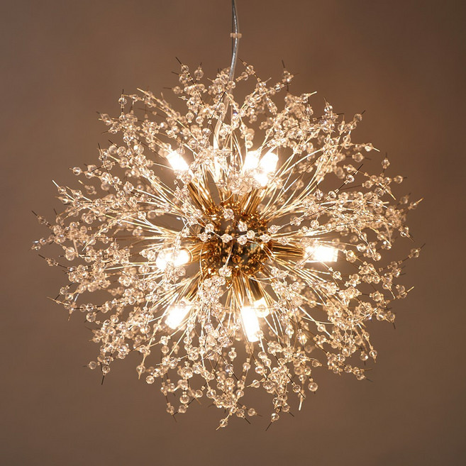 눈꽃조명 원델리온 9등/단델리온 12등 화려한 식탁 비즈 조명, 원델리온 9등, 미니콘램프 E17 4W 전구색