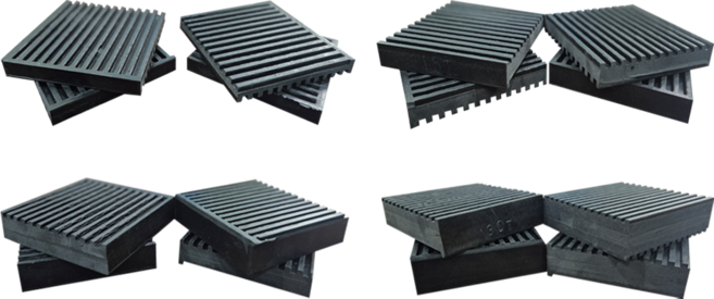 매트천국 골고무패드 4개입 소음 진동방지 골 방진고무판 100x100mm, 검정, 1개