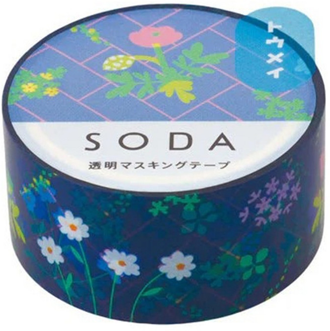 킹짐 소다 투명 마스킹테이프 B, 브릭스, 1개