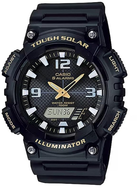 카시오 CASIO 터프솔라 아나디쿼츠 손목시계 AQ-S810W-1BV 남성 블랙 해외 모델
