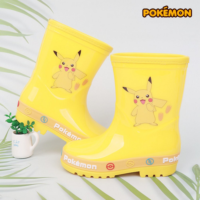 장화 포켓몬스터 안전한 옐로 남아 여아 공용레인부츠 체험학습 갯벌체험 농장체험