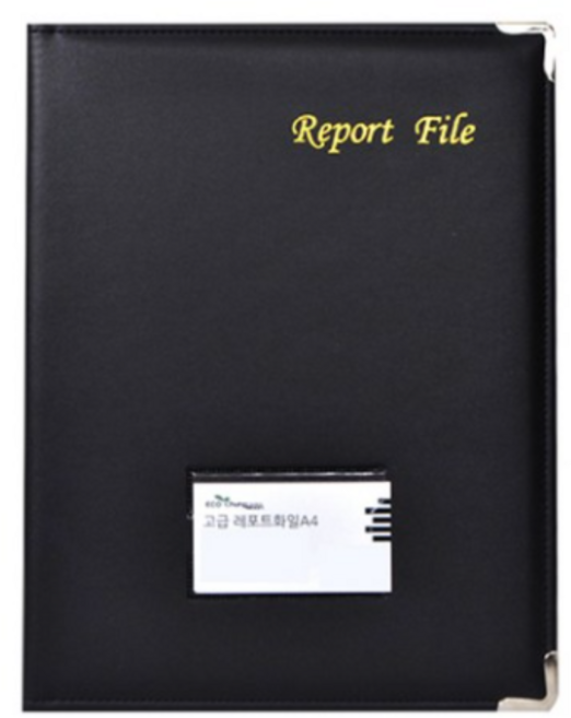 에코청운 고급레쟈 레포트화일 가죽, 3개, 블랙