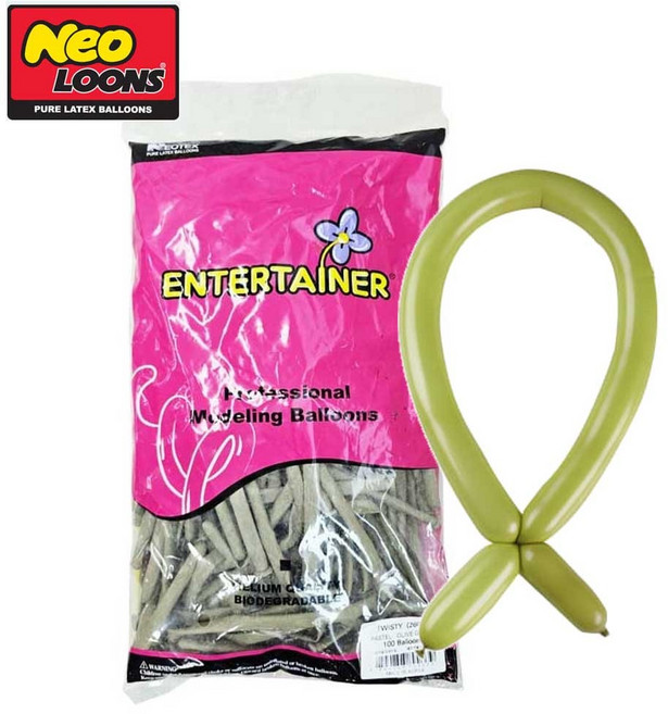 조은하나 요술풍선 100개입 올리브그린