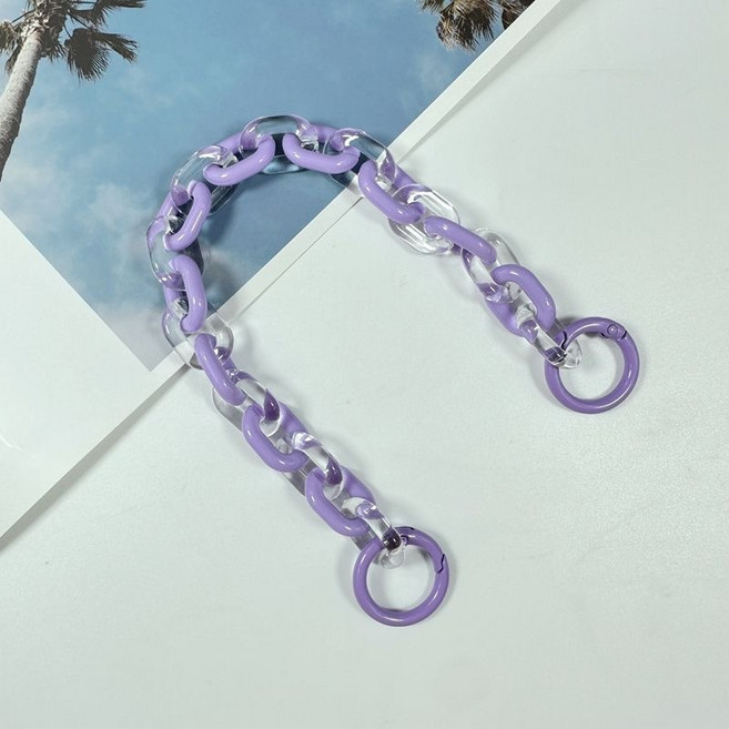 아크릴 휴대폰 가방 체인 줄 스트랩 25cm, 3개, 라벤더