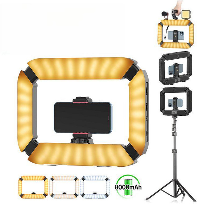 Ulanzi U200 핸드폰 안정화 사진 핸드헬드 장비 양손 클립리모 라이브, 1개, U200+MT-89