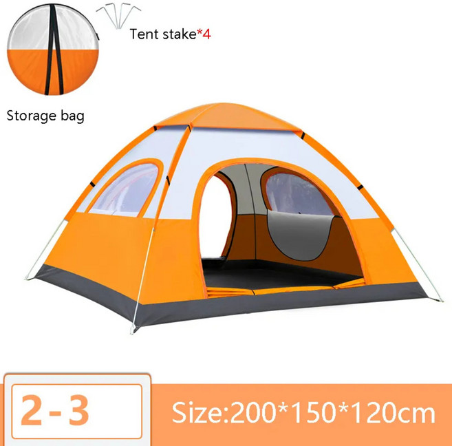 1인용텐트 백패킹텐트1인용 1텐트1인용 백패킹텐트2인용 초경량백패킹텐트 경량백패킹텐트 경량텐트 여행 텐트 2x 야외 캠핑 초경량 도보 배낭 2인 4 모기장 미니 방수, 규격 없음, 주황색 2-3명