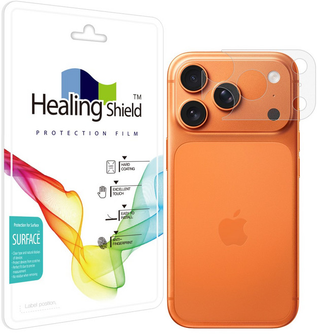 힐링쉴드 카메라 테두리 무광 보호필름 2p 세트, 1세트