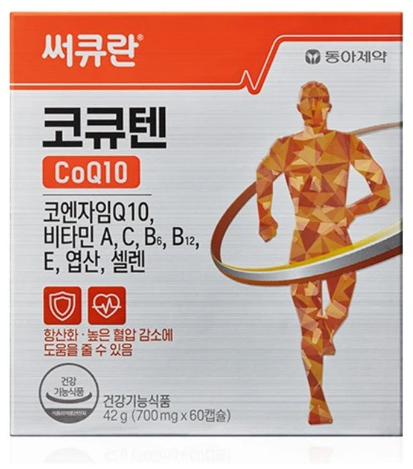 동아제약 써큐란 코큐텐 CoQ10 60정 항산화 혈압감소 종합비타민, 1개 - 쿠팡