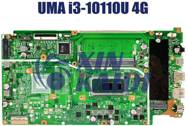 컴퓨터 메인보드 ASUS X512FA X712FA X712FAC X512FAC X512FB X512FJG 노트북 마더 보드 I3 I5 I7 8 10 번째 CPU 4G, UMA i3-10th 4G 15inc