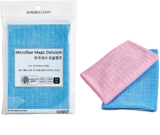 요술행주(크리미 1P 30x40 )X10개 업소용 주방 극세사 행주, 10개