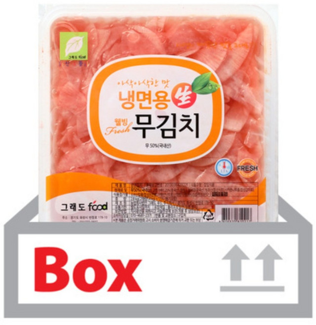 그래도푸드 냉면용 핑크 무김치 2.8kg 냉면김치 4개 1박스, 11박스