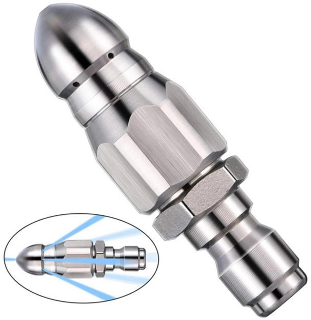 고압 깍지 워터 제트 하수 및 청소 스테인레스 스틸 와셔 퀵 플러그 액세서리 도구 1/4 인치, 1개