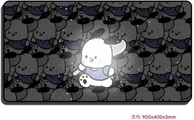 귀여워요 XXL 대형 마우스패드 900x400x3mm 고해상도 인쇄 미끄럼 방지, 06, 1개