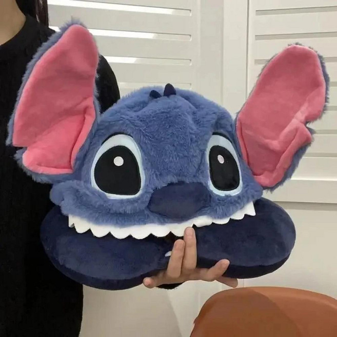 여행 베개 만화 애니메이션 후드 목 휴대용 사무실 부드럽고 낮잠 선물, 1. Stitch, 1개