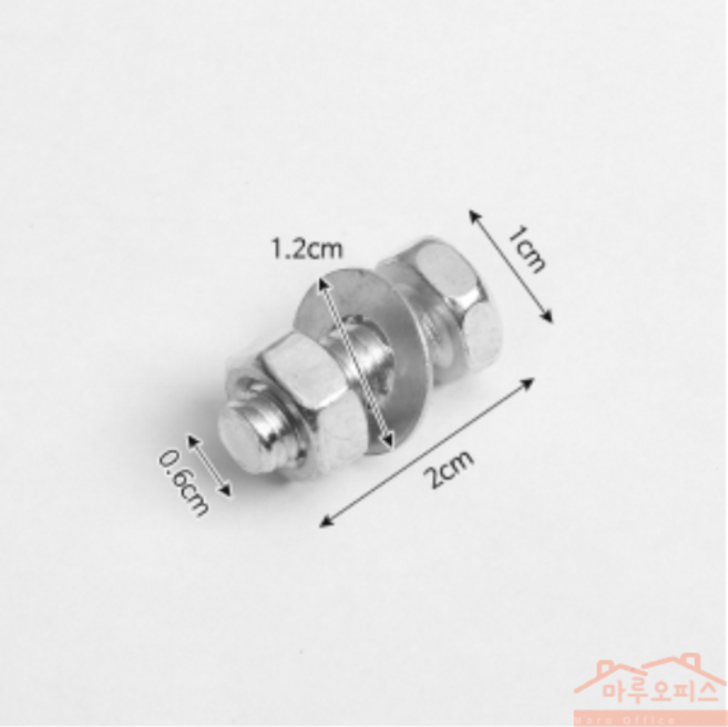 10p 육각볼트 20x6mm 볼트너트세트 육각너트 공구류, 10개, 2cm, M6