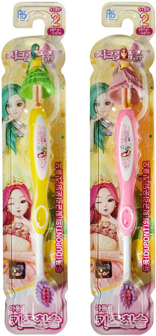 유아 어린이 캐릭터 피규어 칫솔 영유아, 쥬쥬 피규어-2단계, 3개, 1개입