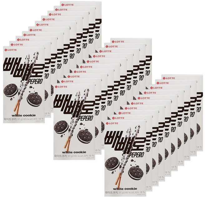 롯데 화이트쿠키 빼빼로 37g X 30개 빼빼로데이