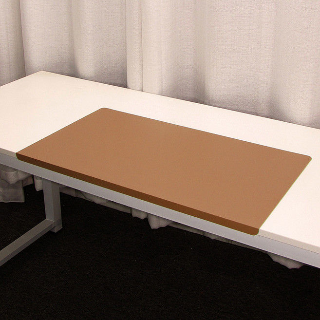 Sunghwi PU 가죽 고정형 팔꿈치 보호 데스크매트 키보드 마우스 패드, 브라운