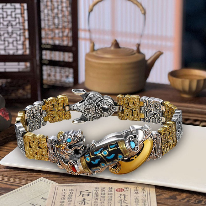 開運轉運九眼天珠貔貅手鍊/附精美錦緞盒 招財 避邪 飾品 好運