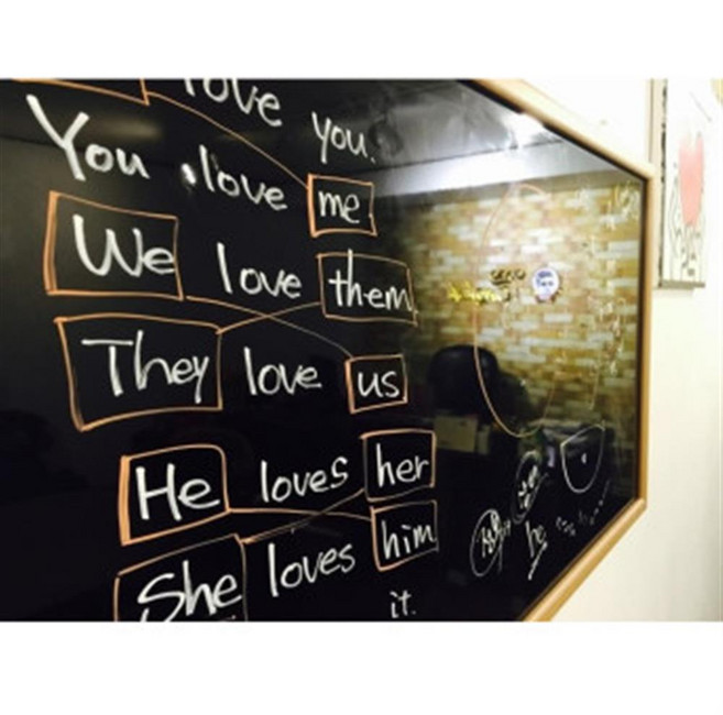 유광 블랙보드 형광펜 블랙보드판 벽걸이 메뉴판 칠판 제작, 일반형, 300-400mm, HB체리우드