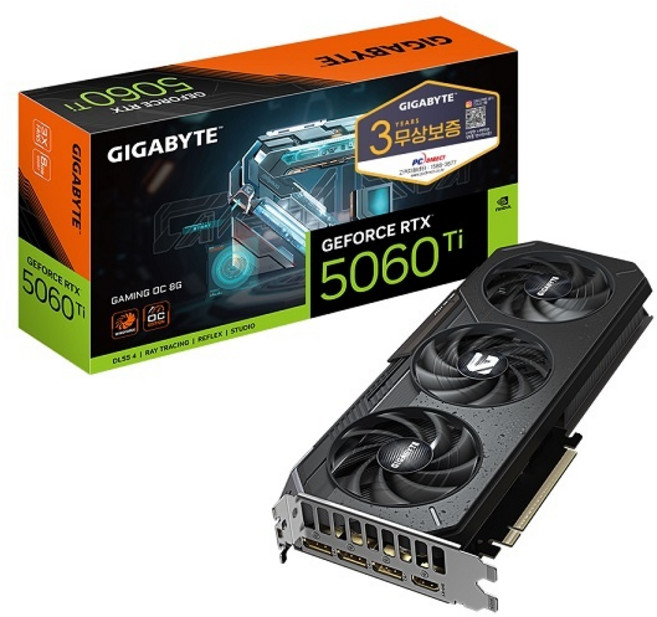 GIGABYTE 지포스 RTX 5060 Ti GAMING OC D7 8GB 제이씨현