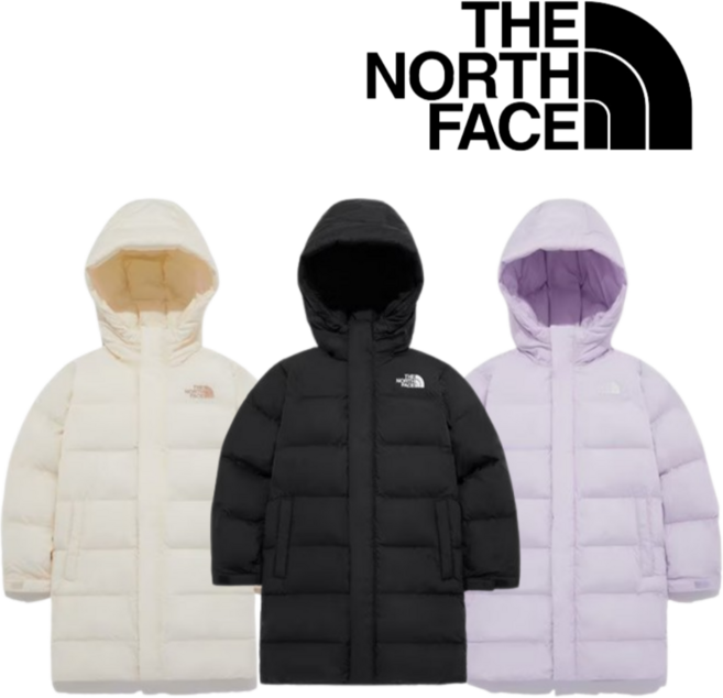 (국내백화점정품) 노스페이스 키즈 뉴퍼피 롱패딩 남아여아 롱패딩 겨울패딩 THE NORTH FACEC MAN WOMAN 볼륨감 보온성 은볼 ON BALL 겨울패딩