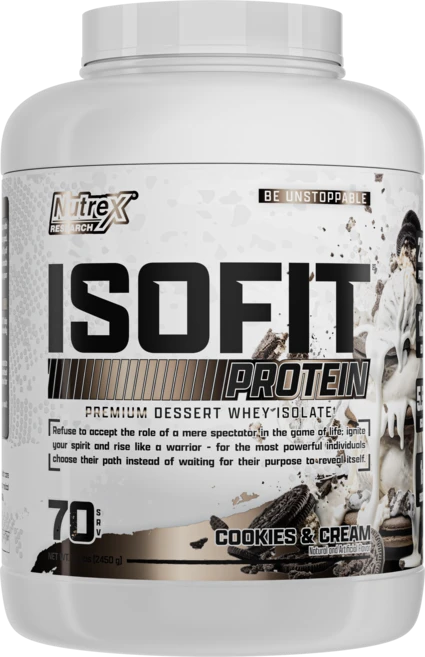 뉴트렉스리서치 아이소핏 웨이 프로틴 아이솔레이트 쿠키 & 크림, 1개, 2.45kg - 쿠팡