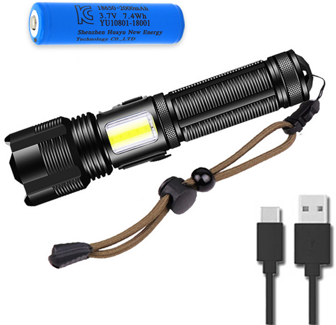 21세기트랜드 나서스 XHP50 손전등 P70 해루질 USB충전식 LED후레시, 건전지 미포함