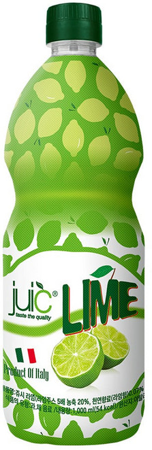 쥬시 라임주스 칵테일 라임에이드 원액 라임즙, 1L, 1개, 1개입, 1L