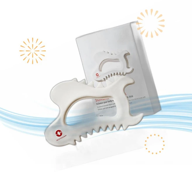 MEDITHERAPY 메디테라피 지압봉 ME SOKSAL 괄사 세라믹 바디 마사지 도구 페이스 리프팅 근육 이완 M1 - 쿠팡