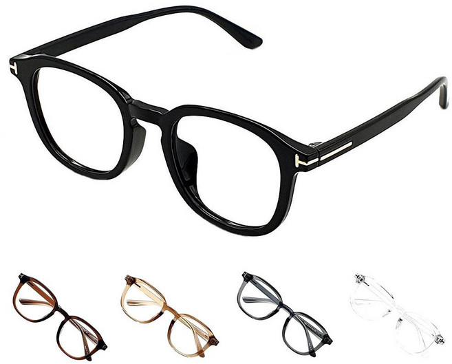 페이스오프 뿔테 안경 스퀘어 사각 명품 디자인 가벼운 투명 안경테