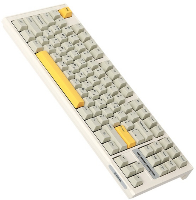 SPM PBT 핫스왑 게이밍 기계식 유선 텐키리스 키보드, 아이보리, PL 87A (정품), 바다소금축