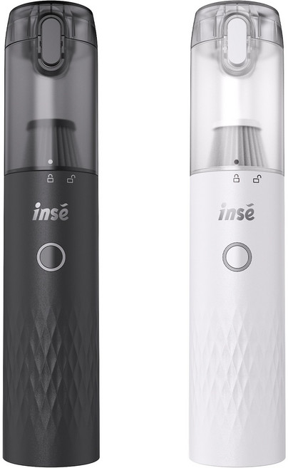 INSE 초강력 무선 미니 청소기 핸디형 차량용 휴대용 에어건, H10S, 블랙 