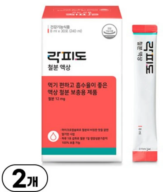 락피도 정품 철분 액상 30포, 240ml, 1개 - 쿠팡