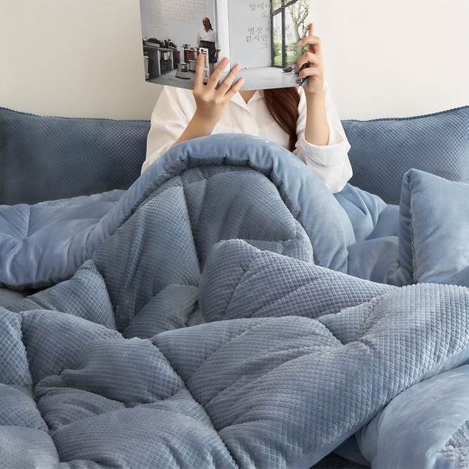 따뜻한 겨울 침구 프리미엄 모노 극세사 차렵이불