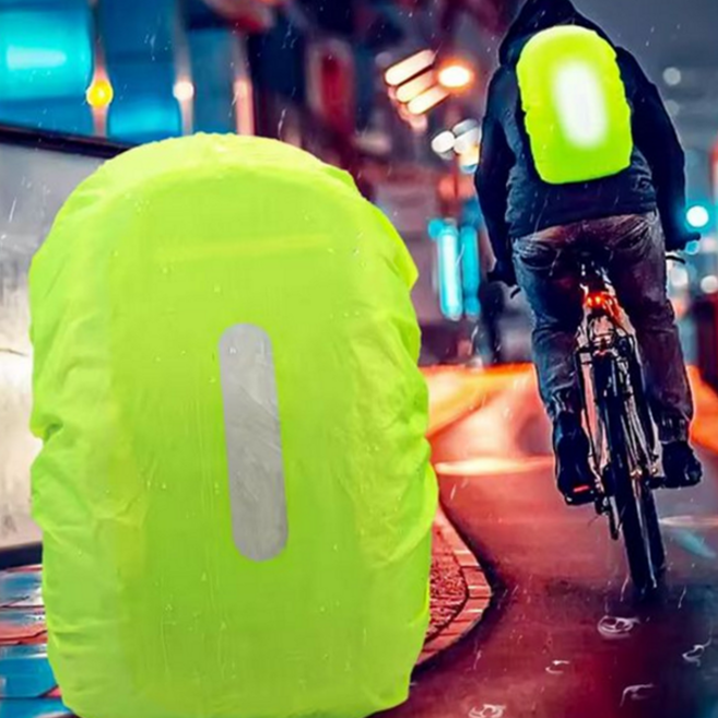 야간 백팩 커버 야광 아웃도어 접이식 방수 가방 커버 등산 휴대용 어린이 학생용 자전거 여행용 학생 등교