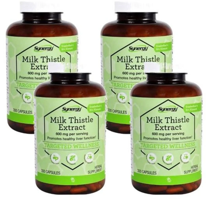 비타코스트 시너지 밀크씨슬 추출물 표준화 600mg 캡슐 300정, 4개 - 쿠팡