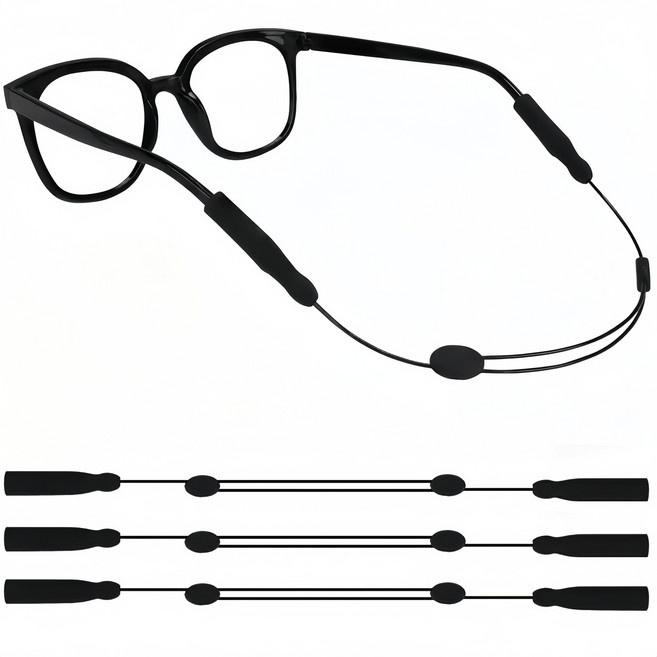 쓸리보 안경 흘러내림 방지 목걸이 줄 고정 스트랩 3개입