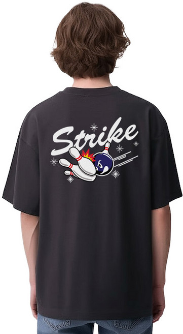 스트라이크 볼링 파워 오버핏 기능성 반팔 티셔츠 단체티 동호회티 냉감 쿨론 메쉬 볼티