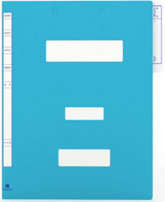 오피츄 A4 PP정부화일 플라스틱화일 문서보관 서류정리, 40개, 하늘