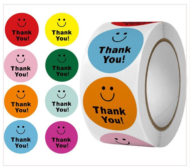 헬레나스토어 8색 스마일땡큐스티커 1개