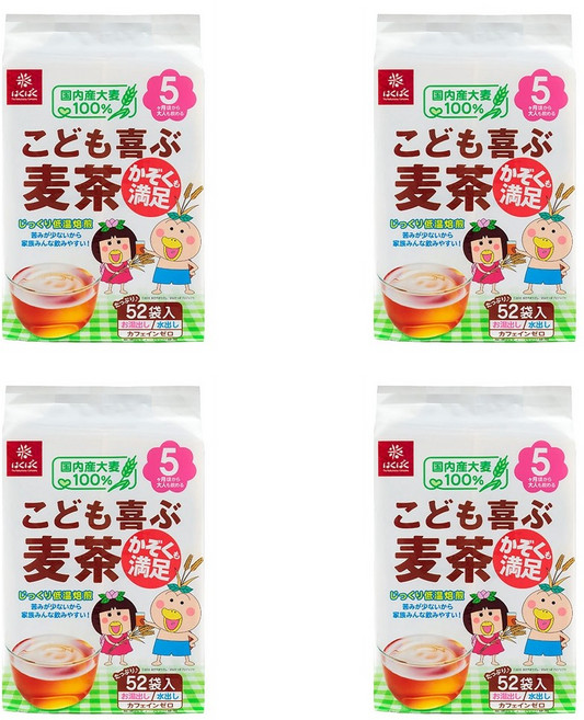 하쿠바쿠 어린이보리차 티백 52입 412g 4팩