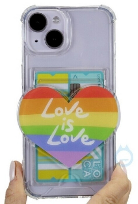 갤럭시 XCOVER-5(G525) 스몬맨 love is love 카드포켓 방탄 젤하드 에폭시 케이스