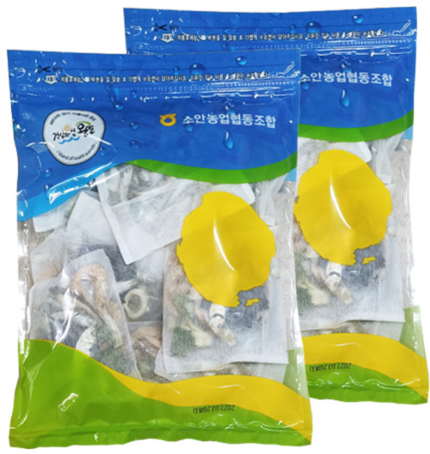 완도소안농협 비법육수 8종 다시팩 (지퍼백) 16g 10포, 160g, 2개