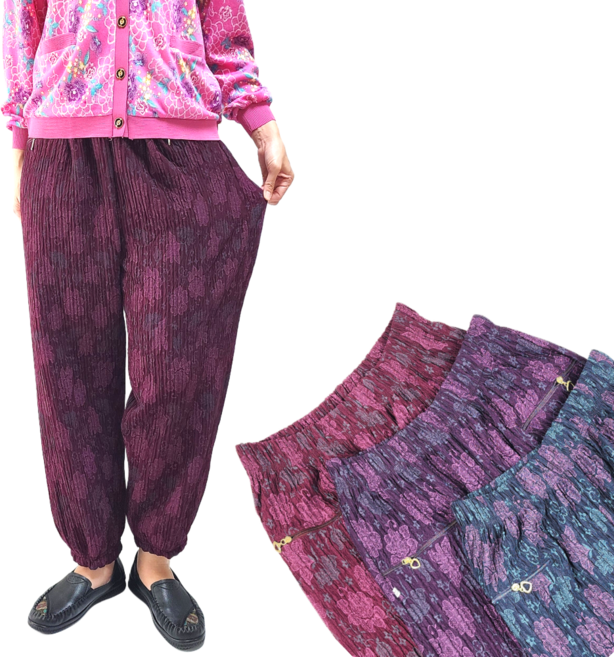 편마담샵 할머니 요양원 봄옷 80대 90대 바지 봄 가을 고무줄 엄마 국산 꽃무늬 빅사이즈 외출복